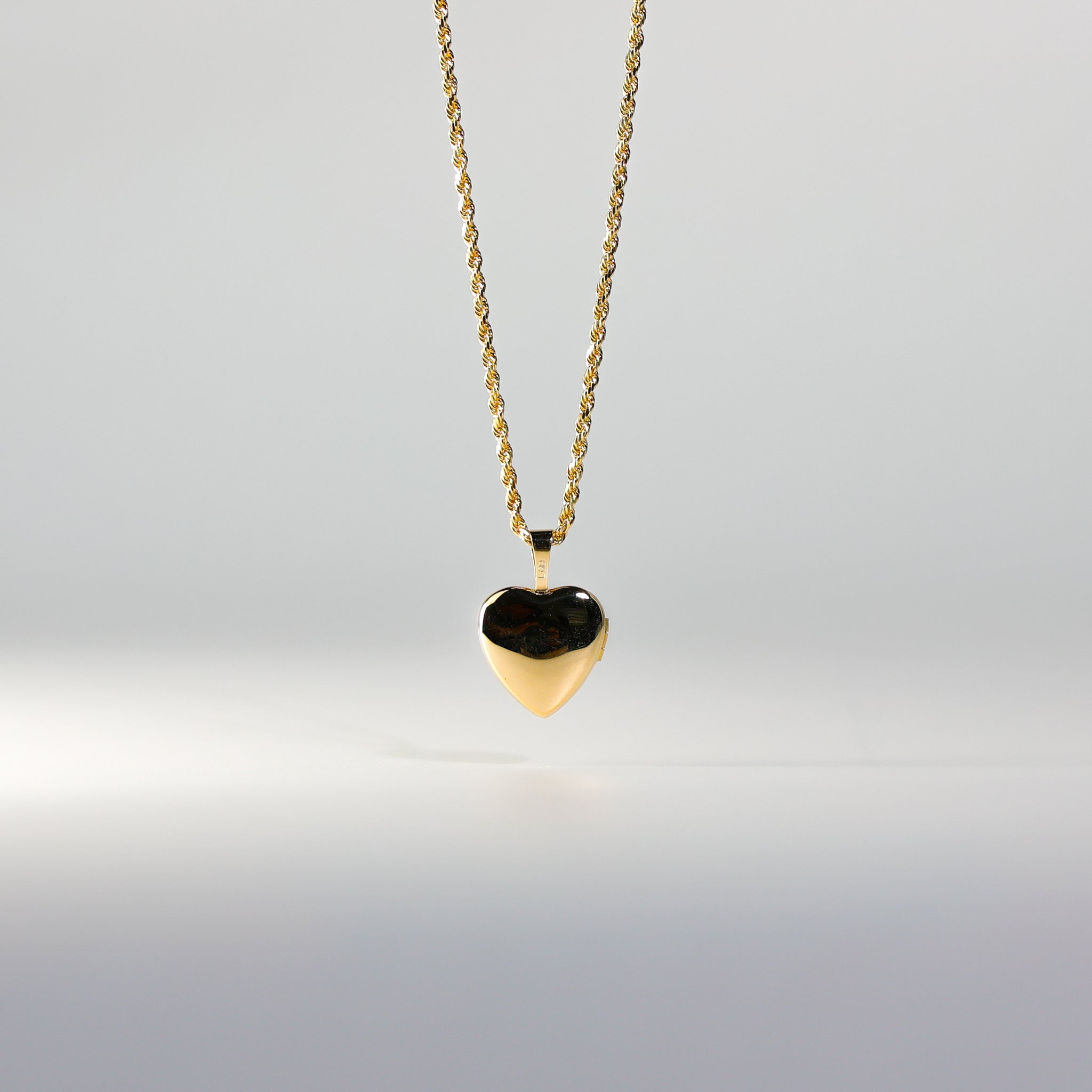 Gold Heart Locket Pendant Model-2040 - Charlie & Co. Jewelry