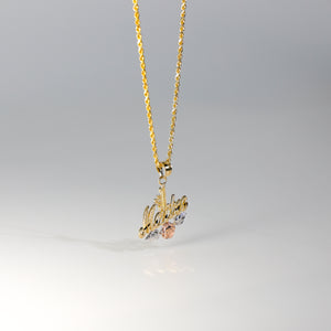 Gold Number One Madre Pendant Model-2390 - Charlie & Co. Jewelry