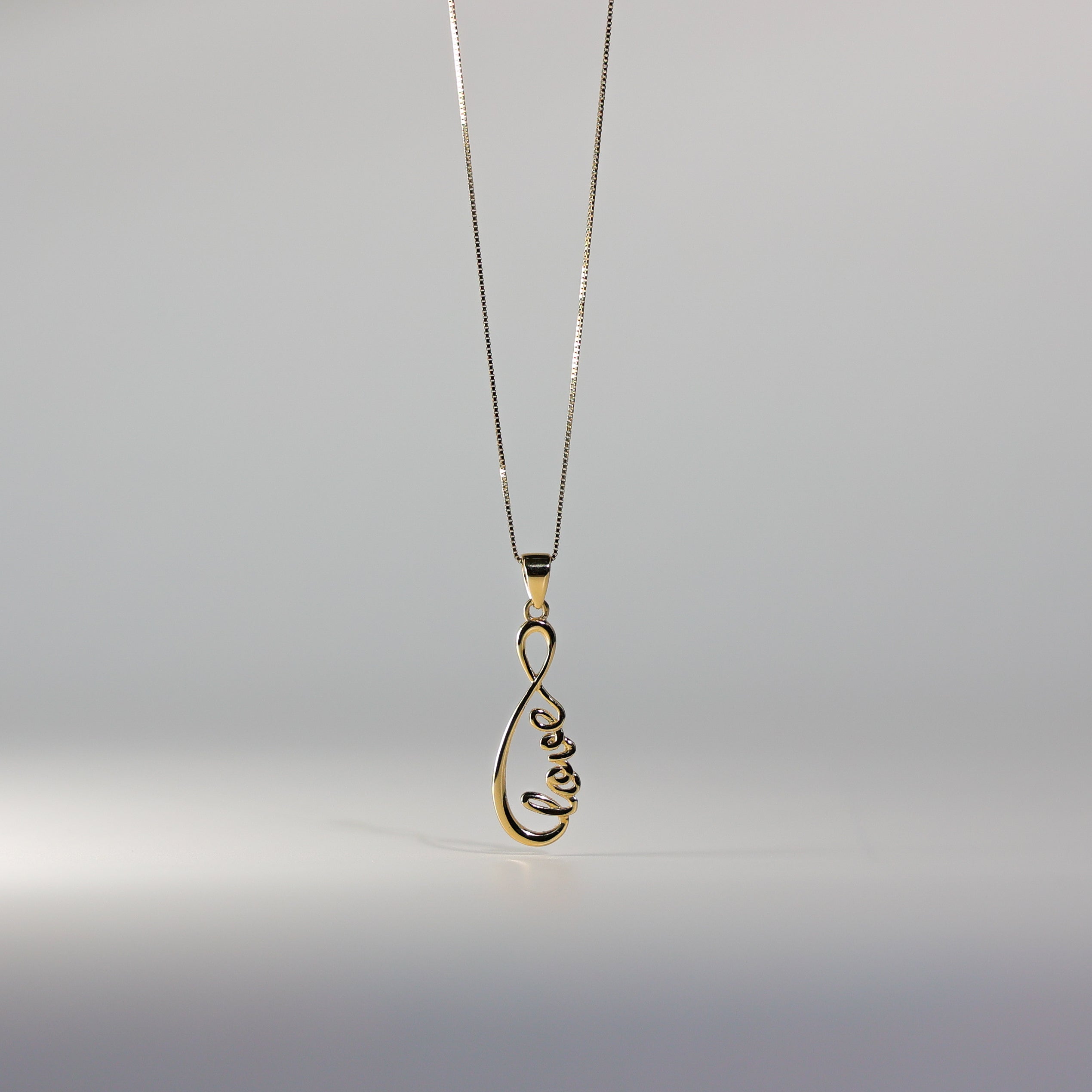 Gold Love Infinity Pendant Model-2370 - Charlie & Co. Jewelry
