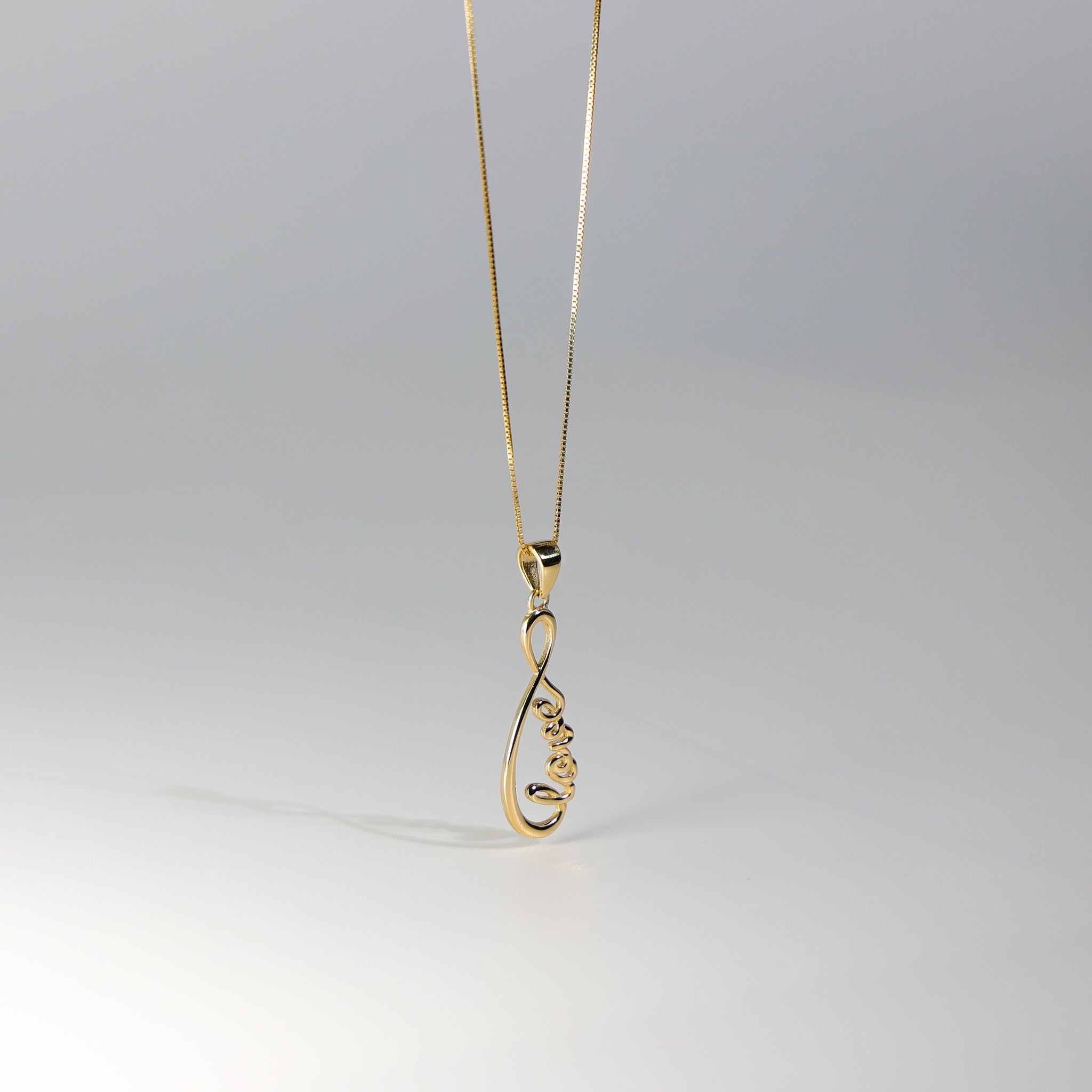 Gold Love Infinity Pendant Model-2370 - Charlie & Co. Jewelry
