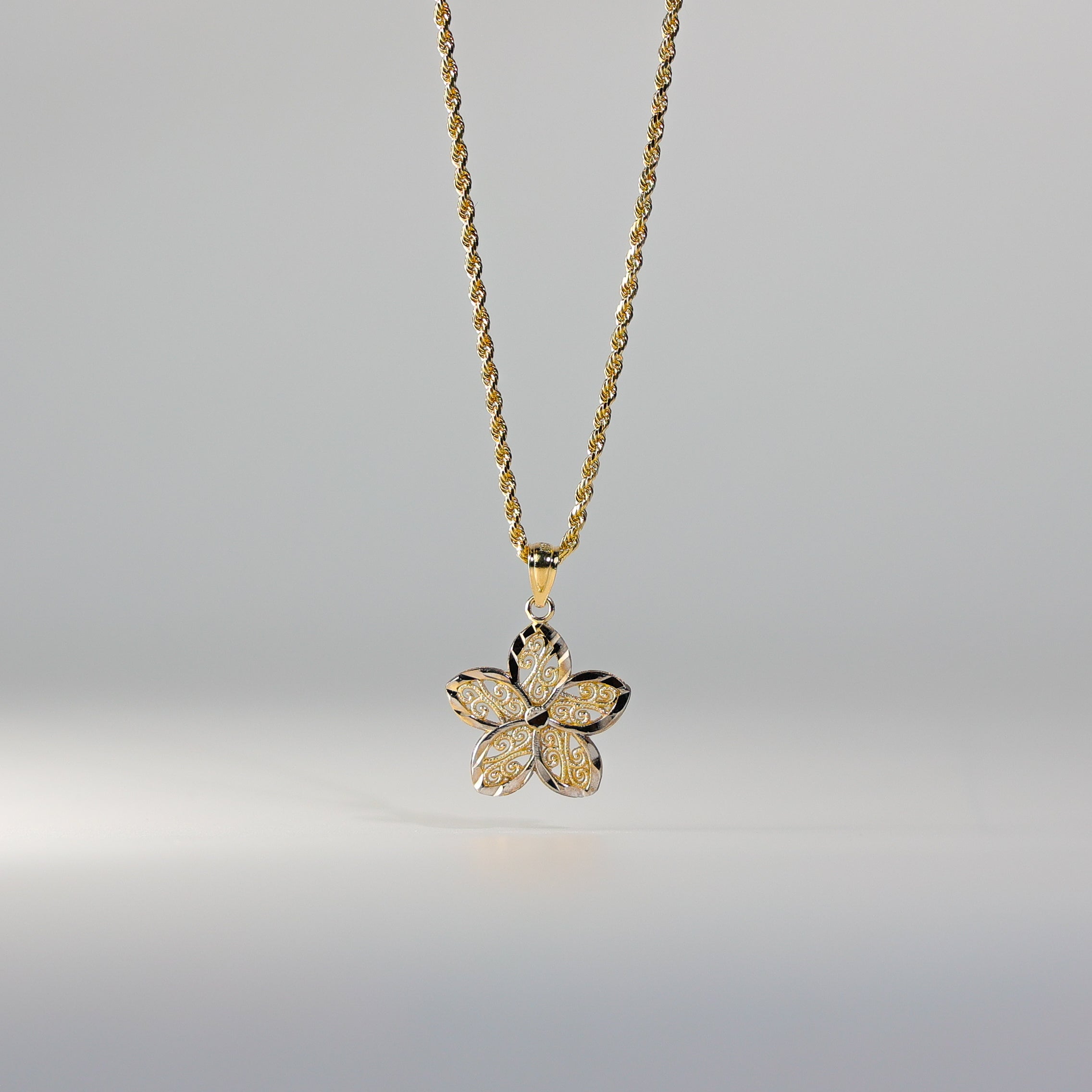 Gold Flower Pendant Model-432 - Charlie & Co. Jewelry