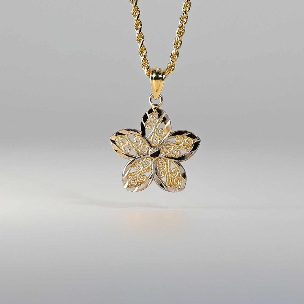 Gold Flower Pendant Model-432 - Charlie & Co. Jewelry