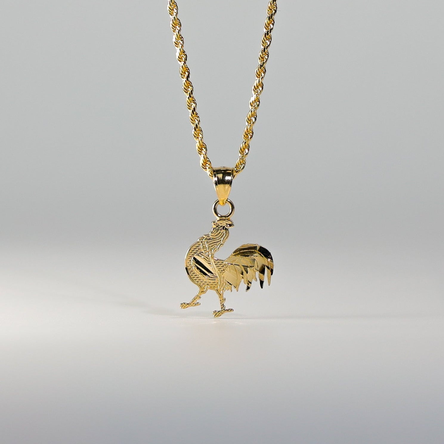 Gold Dainty Rooster Pendant Model-1615 - Charlie & Co. Jewelry