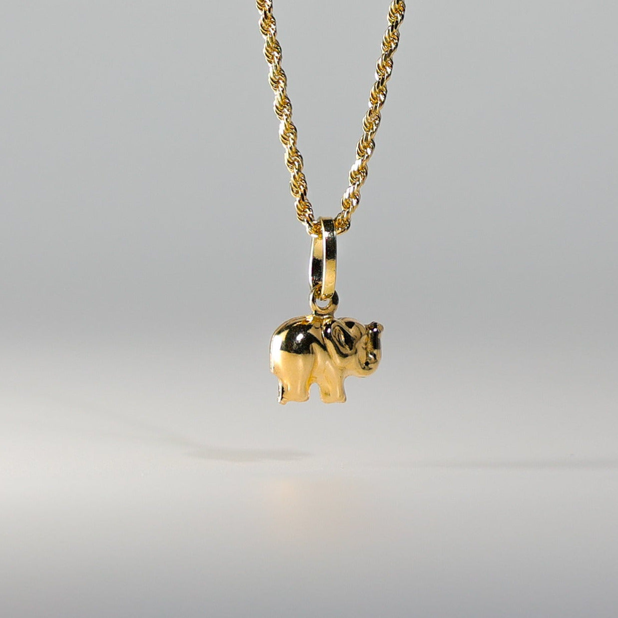 Gold Elephant Pendant Model-490 - Charlie & Co. Jewelry