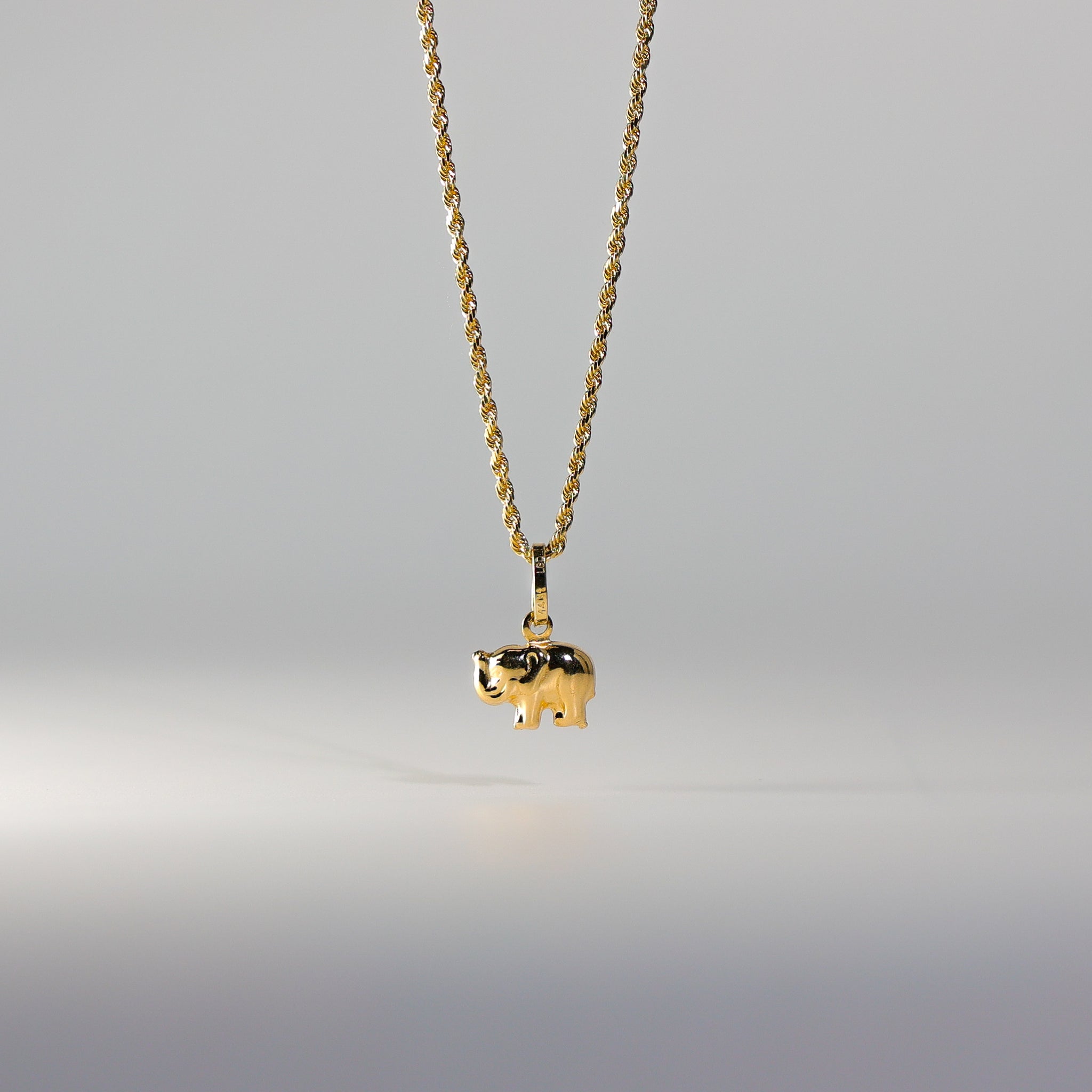 Gold Elephant Pendant Model-492 - Charlie & Co. Jewelry
