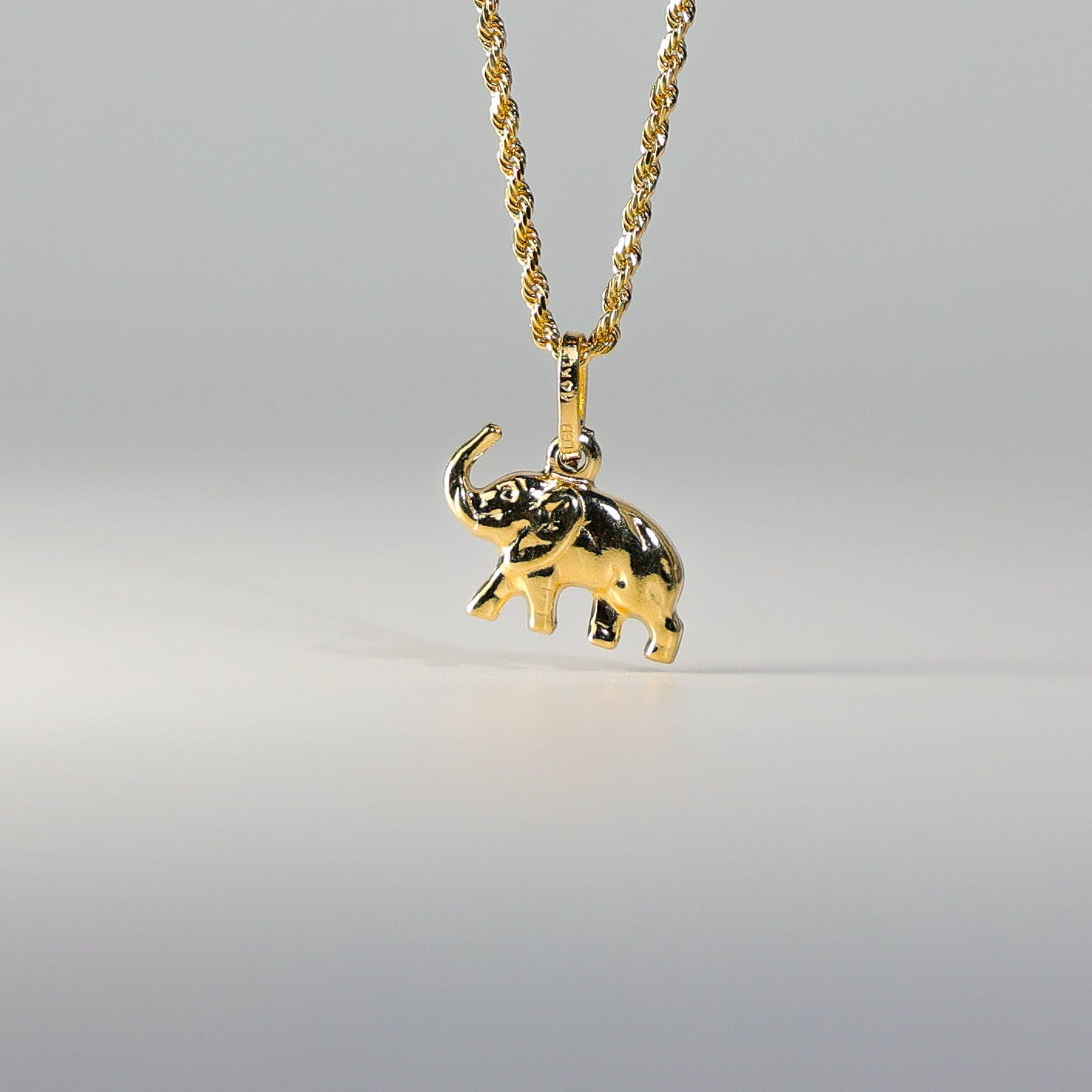 Gold Elephant Pendant Model-491 - Charlie & Co. Jewelry