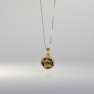 Gold Religious Angel Pendant Model-1493 - Charlie & Co. Jewelry