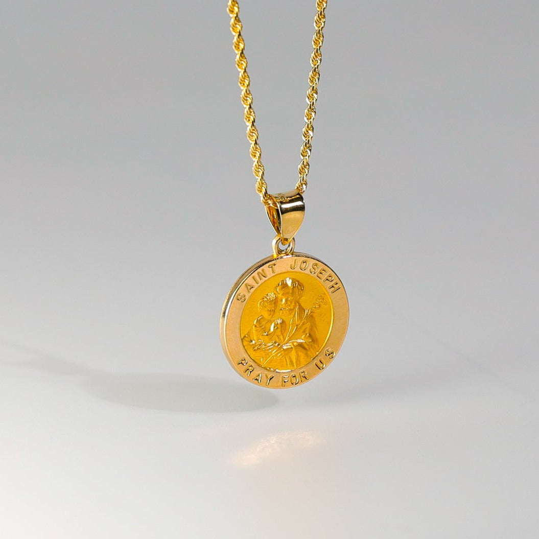 Gold Religious St. Joseph Pendant Model-1245 - Charlie & Co. Jewelry