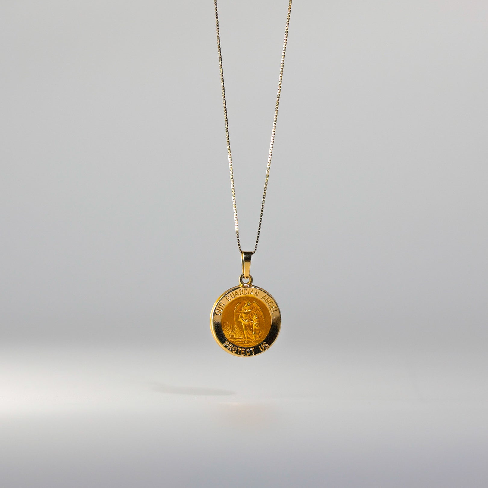 Gold Our Guardian Angel Medal Pendant Model-1248 - Charlie & Co. Jewelry