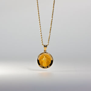 Gold St. Jude Round Medal Pendant Model-1246 - Charlie & Co. Jewelry
