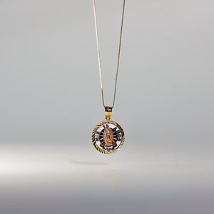 Gold Virgin Mary 15 Anos Pendant Model-1895 - Charlie & Co. Jewelry