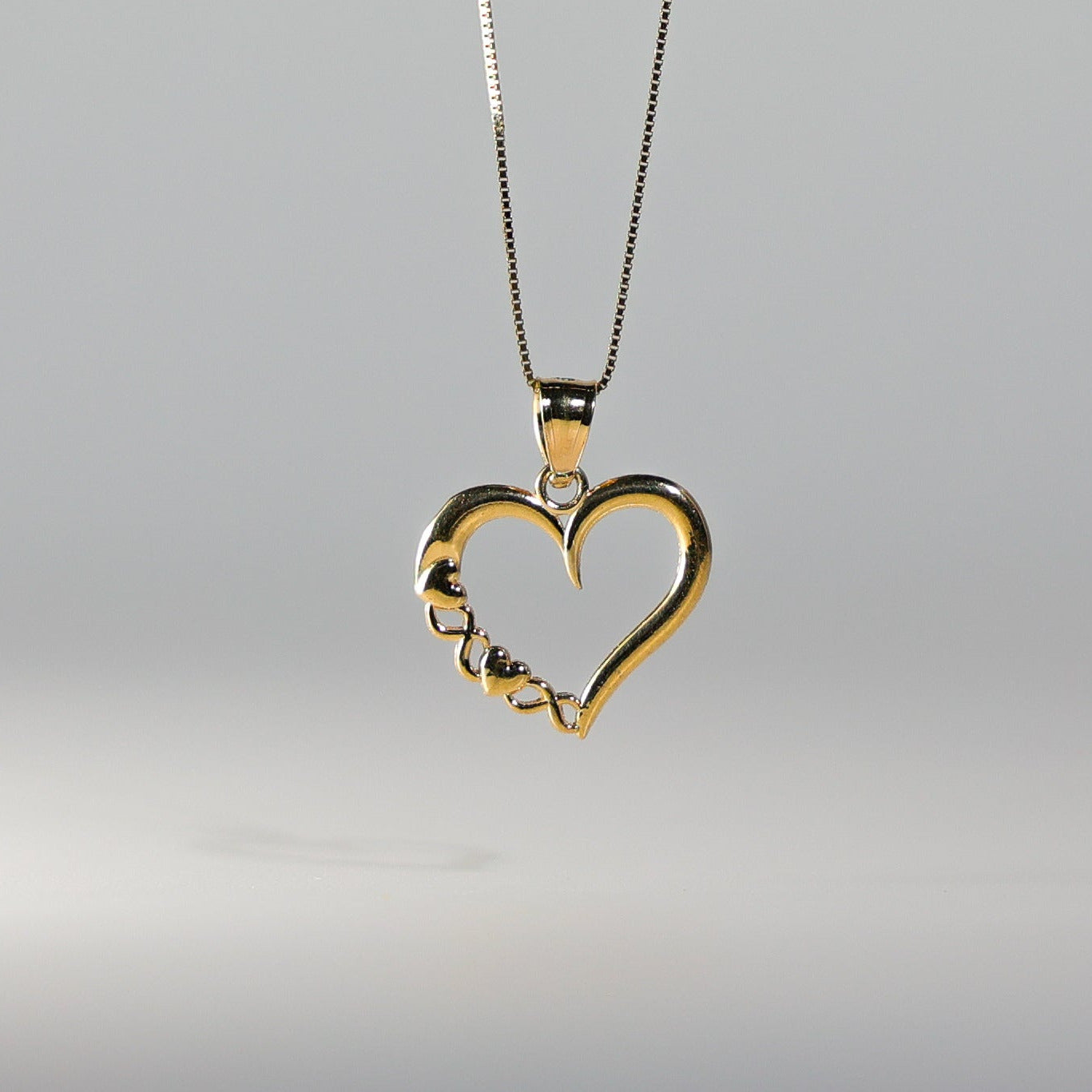 Gold Dainty Heart Pendant Model-1790 - Charlie & Co. Jewelry