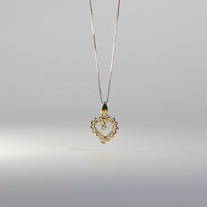 Gold Small Open Heart CZ Pendant Model-579 - Charlie & Co. Jewelry