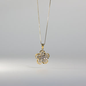 Gold Filigree Flower Pendant Model-2362 - Charlie & Co. Jewelry