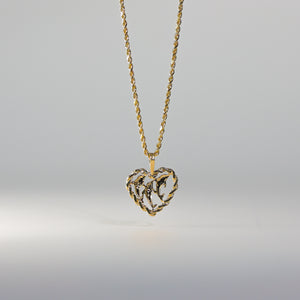 Gold Triple Dolphin Heart Pendant Model-1677 - Charlie & Co. Jewelry