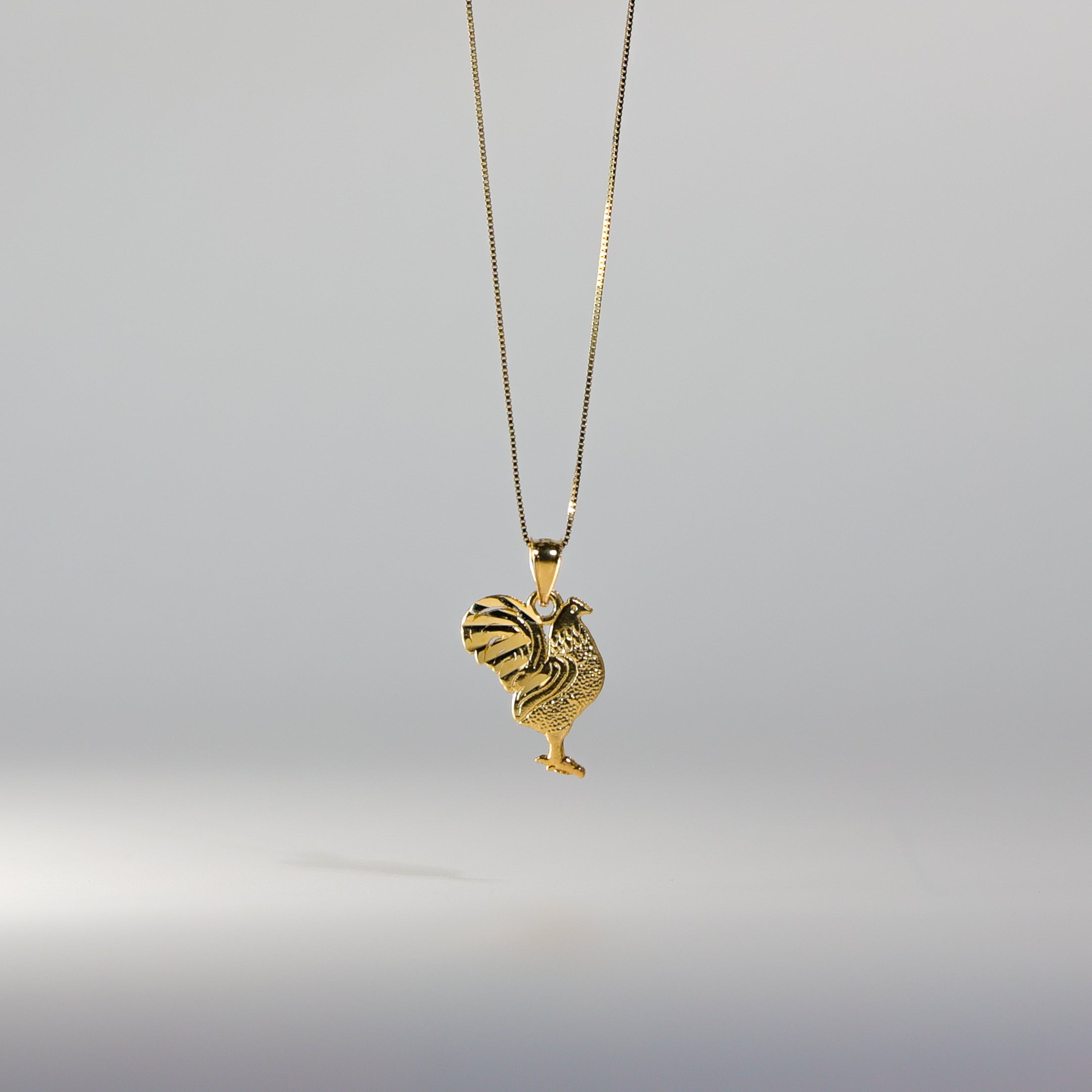 Gold Rooster Pendant Model-1613 - Charlie & Co. Jewelry