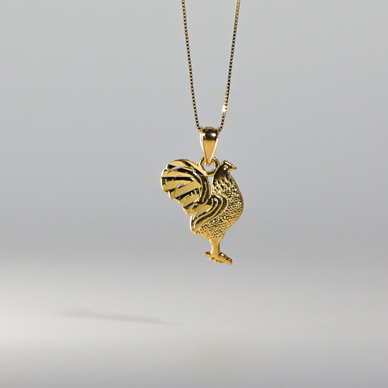 Gold Rooster Pendant Model-1613 - Charlie & Co. Jewelry