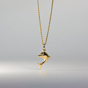 Gold Dolphin Pendant Model-484 - Charlie & Co. Jewelry
