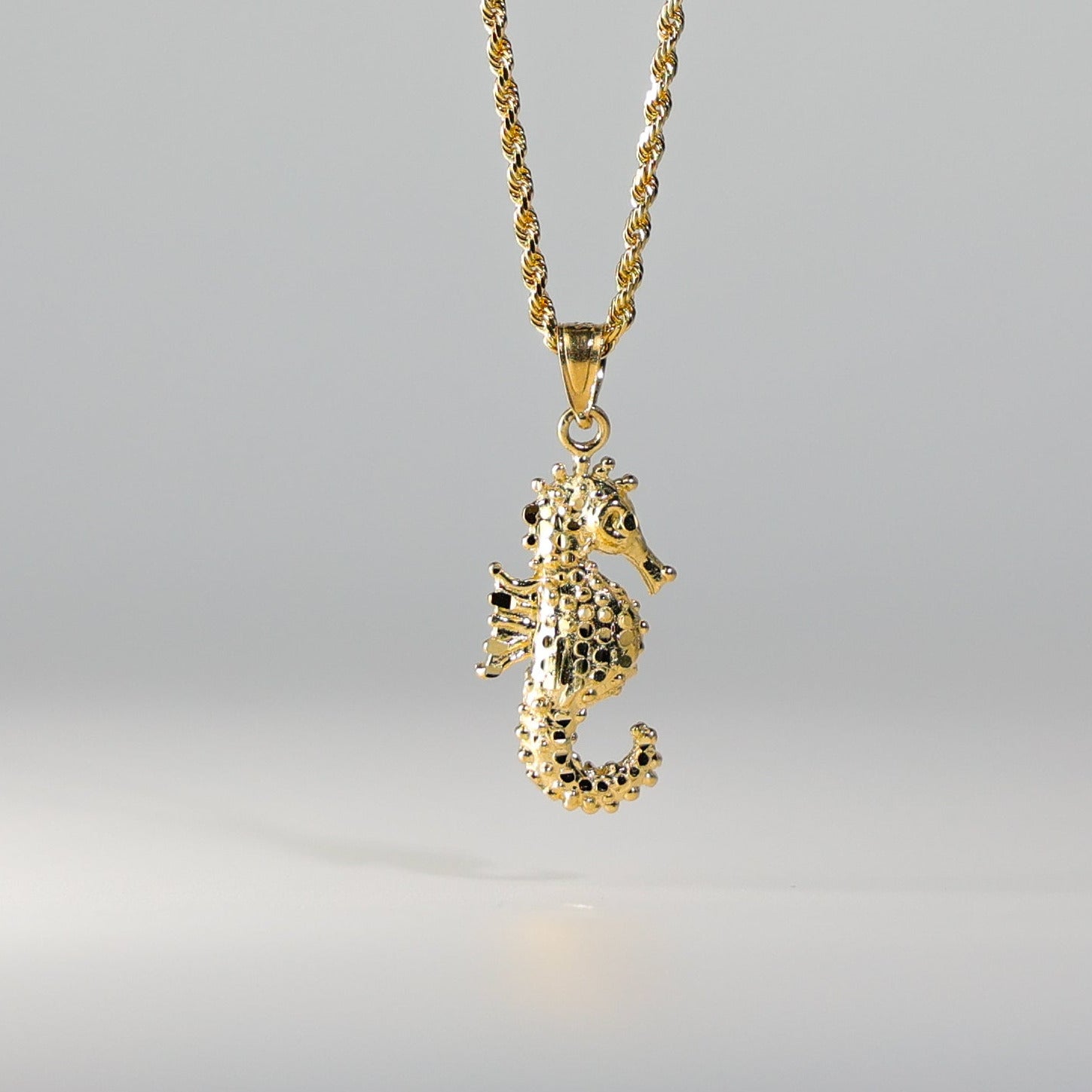 Gold Sea Horse Pendant Model-1687 - Charlie & Co. Jewelry