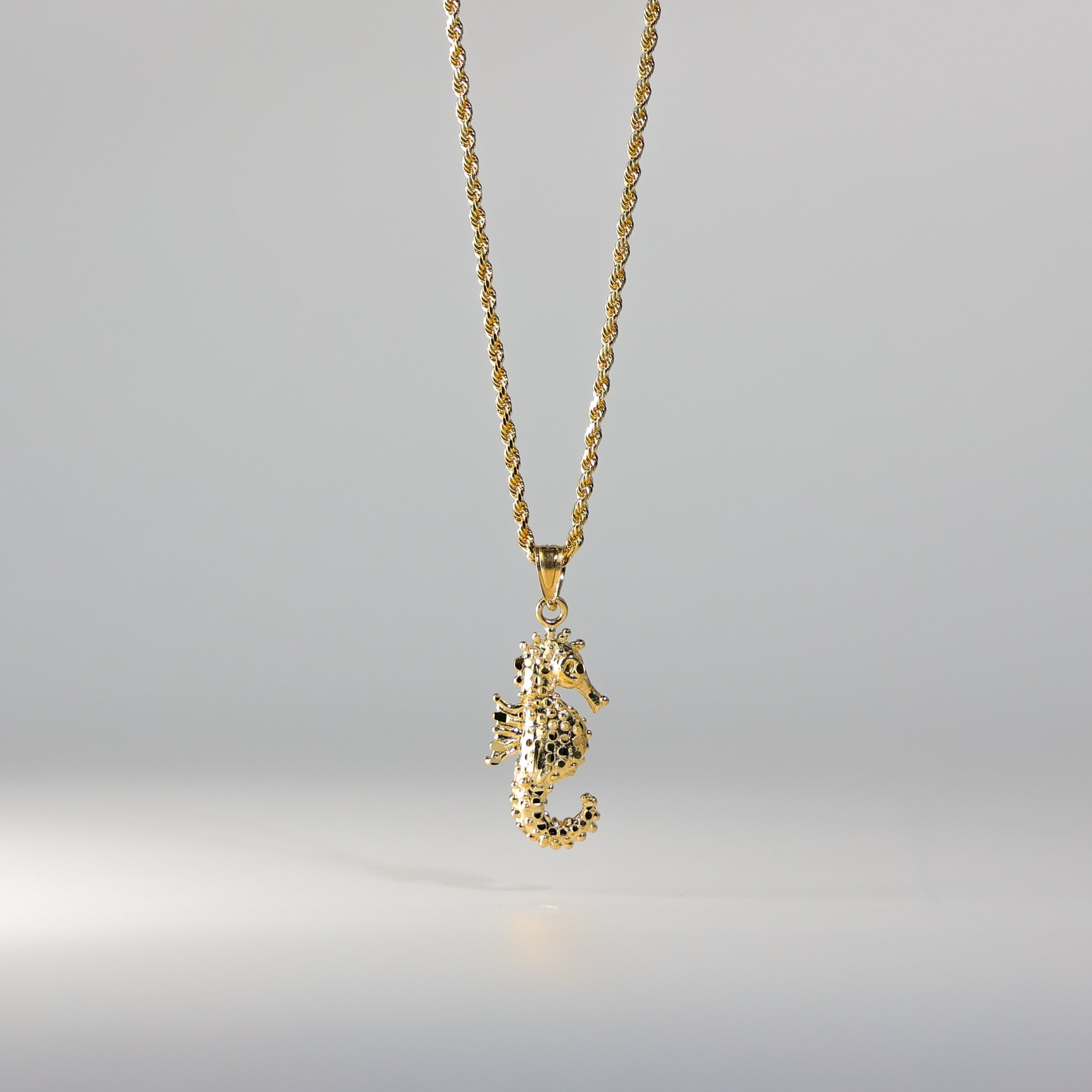 Gold Sea Horse Pendant Model-1687 - Charlie & Co. Jewelry