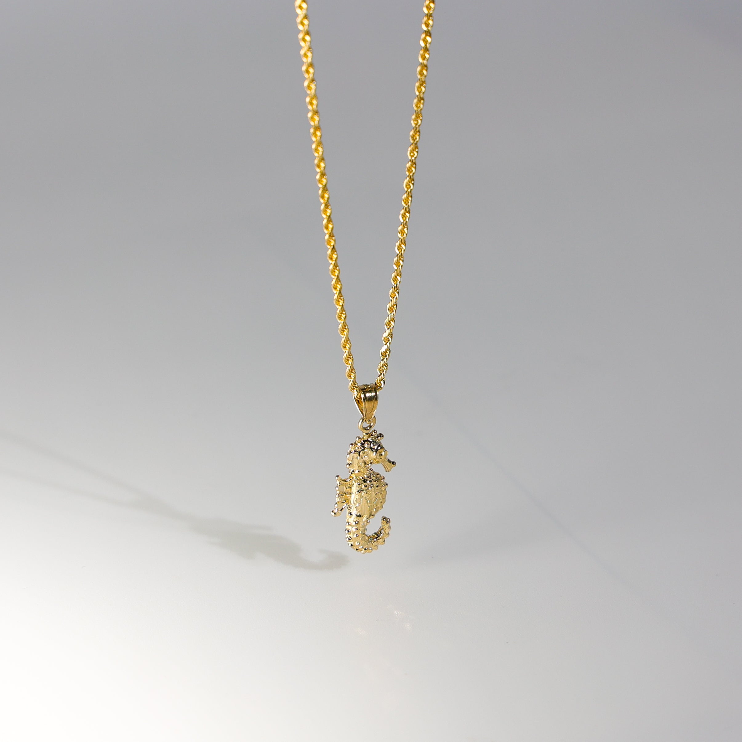 Gold Sea Horse Pendant Model-1687 - Charlie & Co. Jewelry