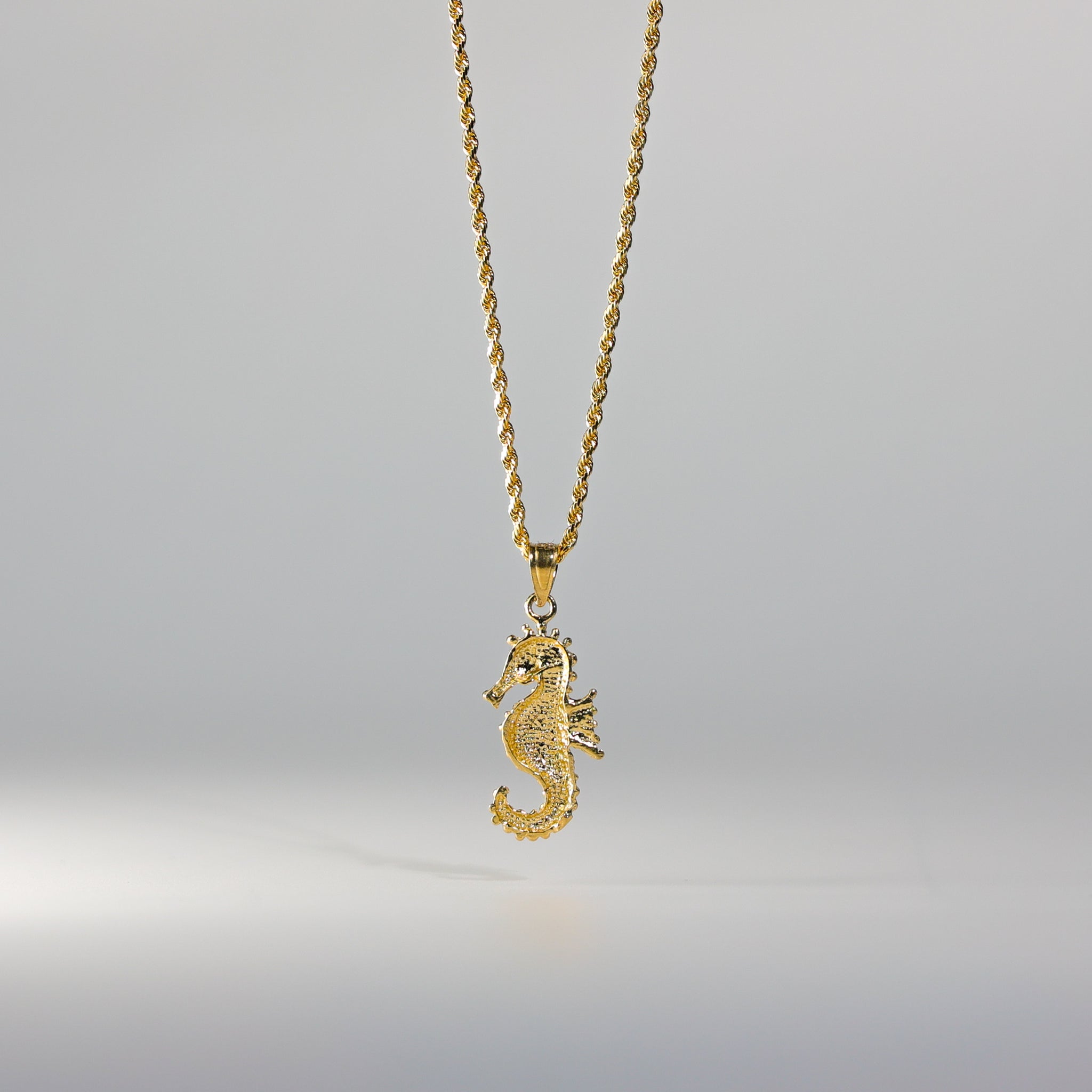 Gold Sea Horse Pendant Model-1687 - Charlie & Co. Jewelry