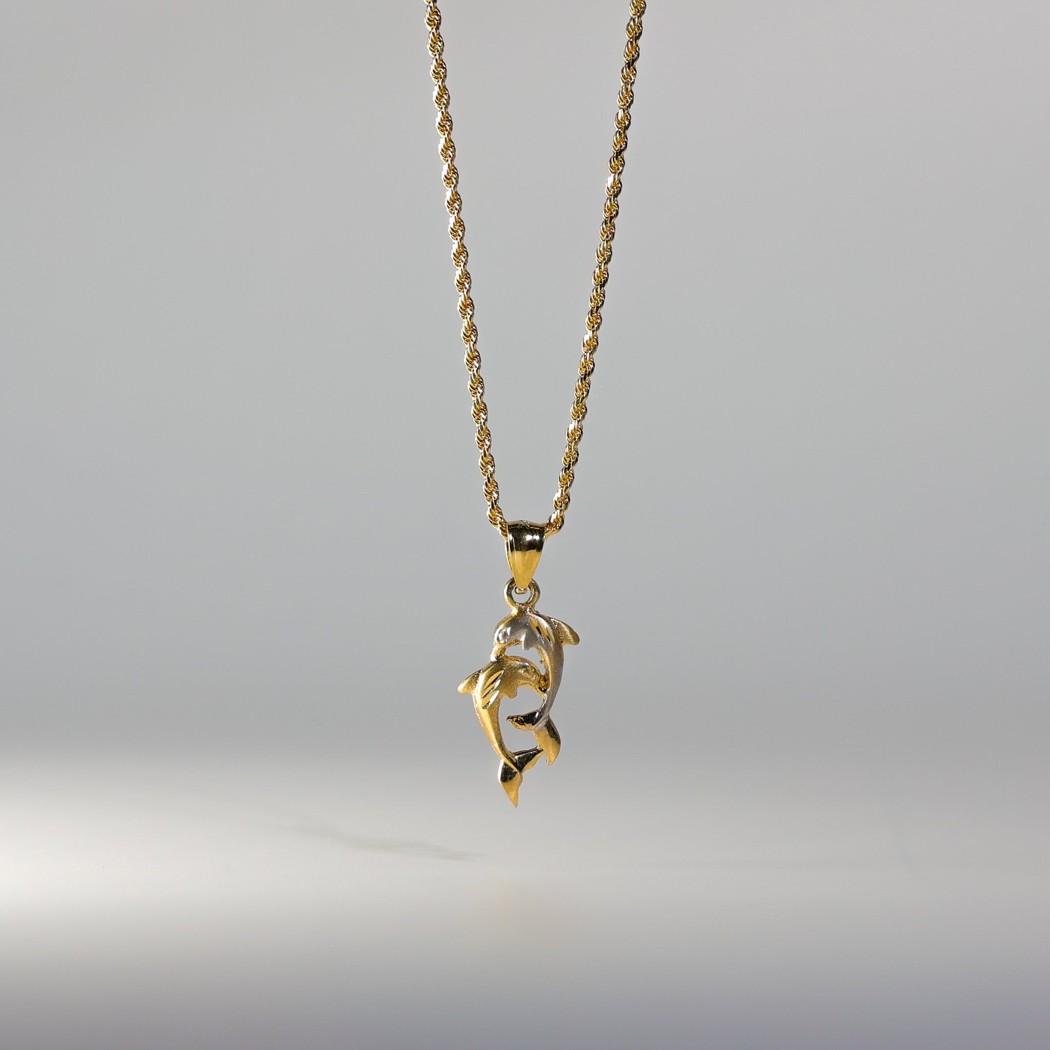 Gold Dolphin Pendant Model-1664 - Charlie & Co. Jewelry