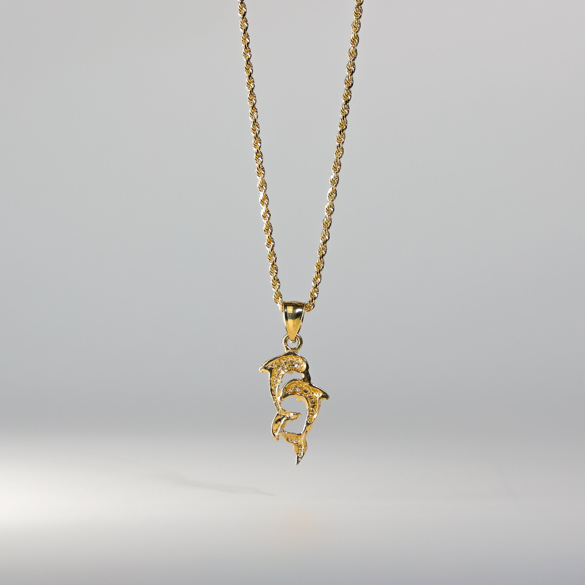 Gold Dolphin Pendant Model-1664 - Charlie & Co. Jewelry