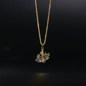 Gold Number One Madre Pendant Model-2390 - Charlie & Co. Jewelry