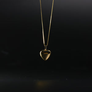 Gold Heart Locket Pendant Model-2041 - Charlie & Co. Jewelry
