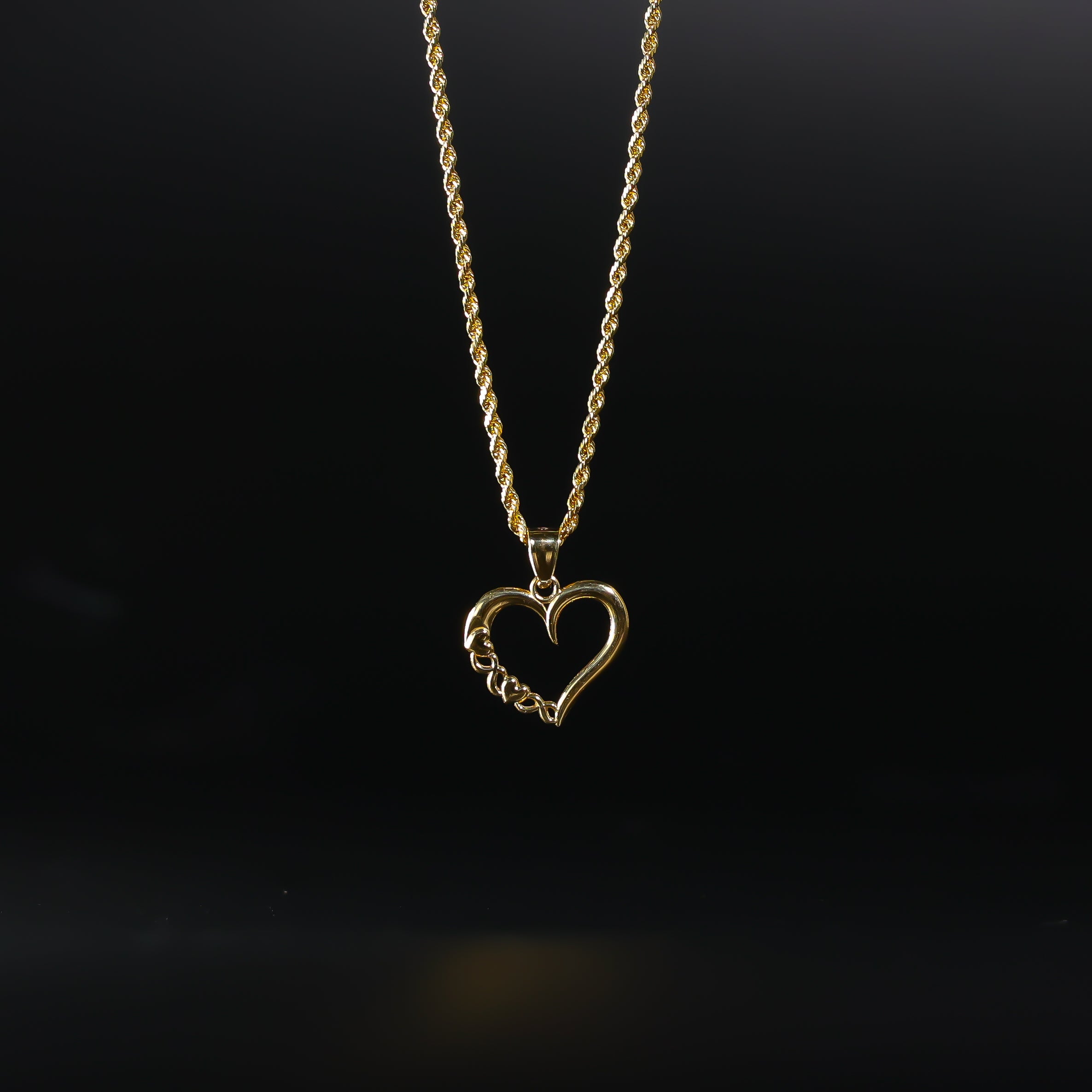 Gold Dainty Heart Pendant Model-1790 - Charlie & Co. Jewelry