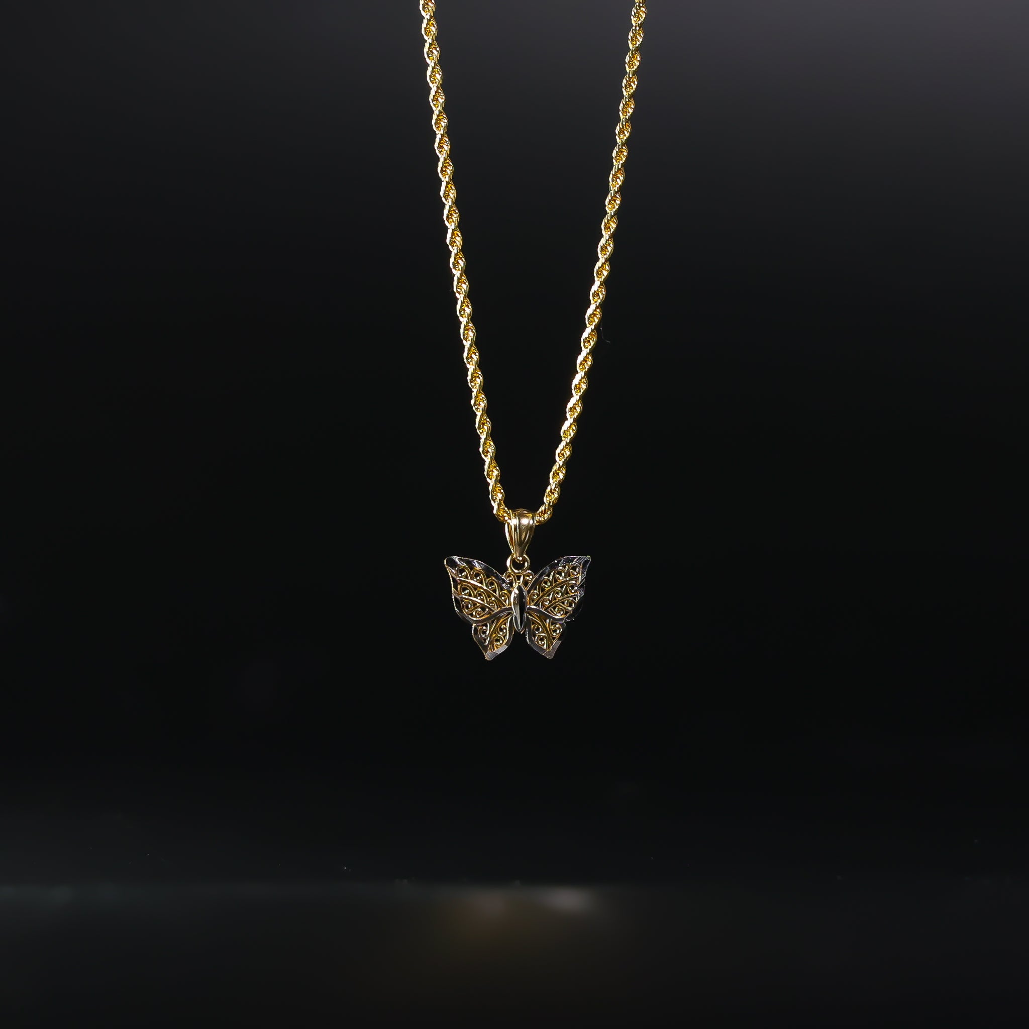 Gold Butterfly Pendant Model-434 - Charlie & Co. Jewelry
