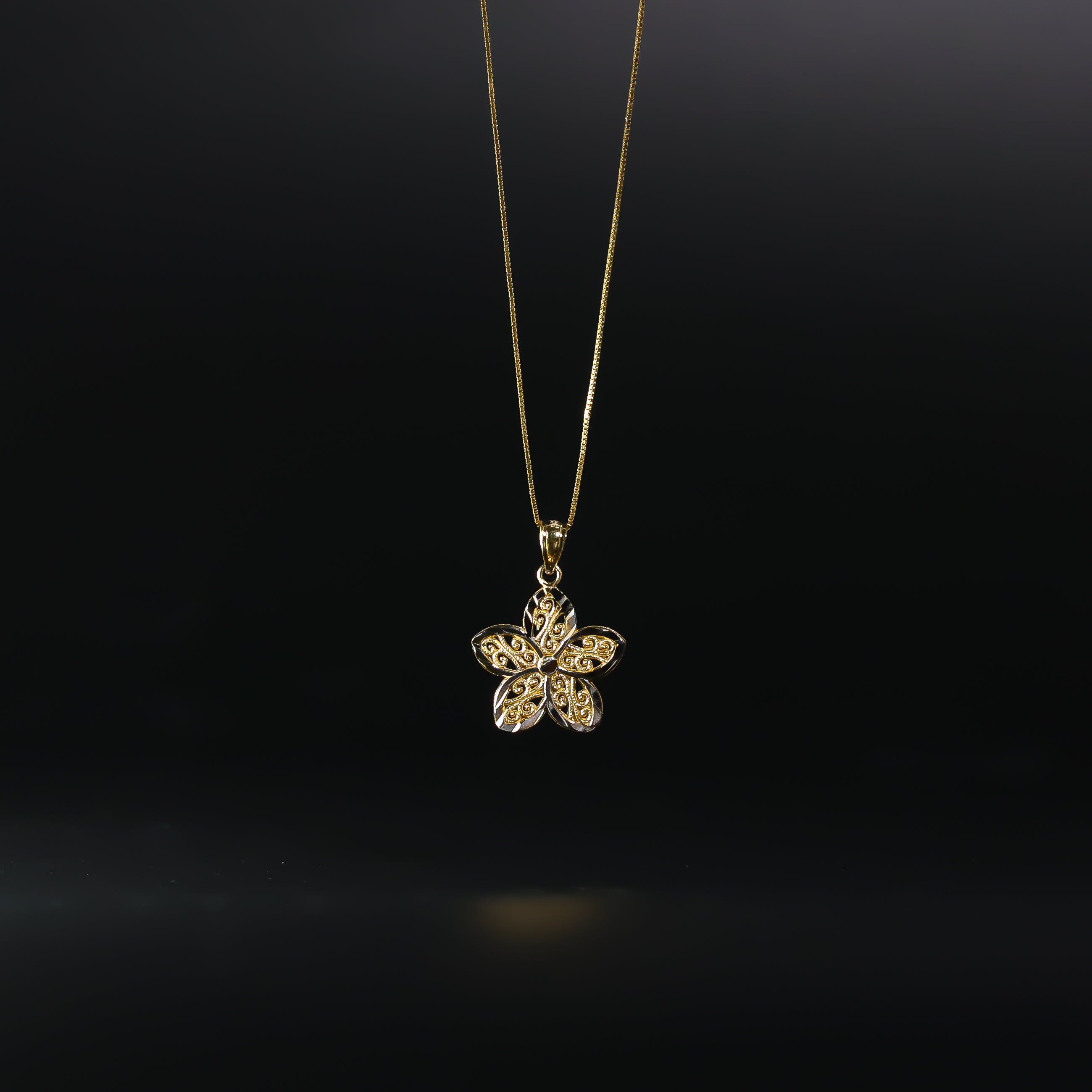 Gold Flower Pendant Model-432 - Charlie & Co. Jewelry