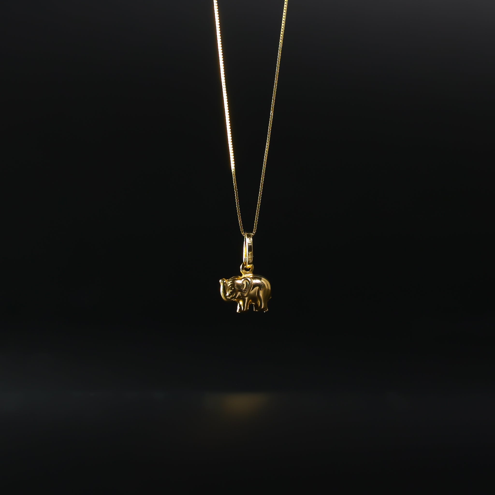 Gold Elephant Pendant Model-492 - Charlie & Co. Jewelry