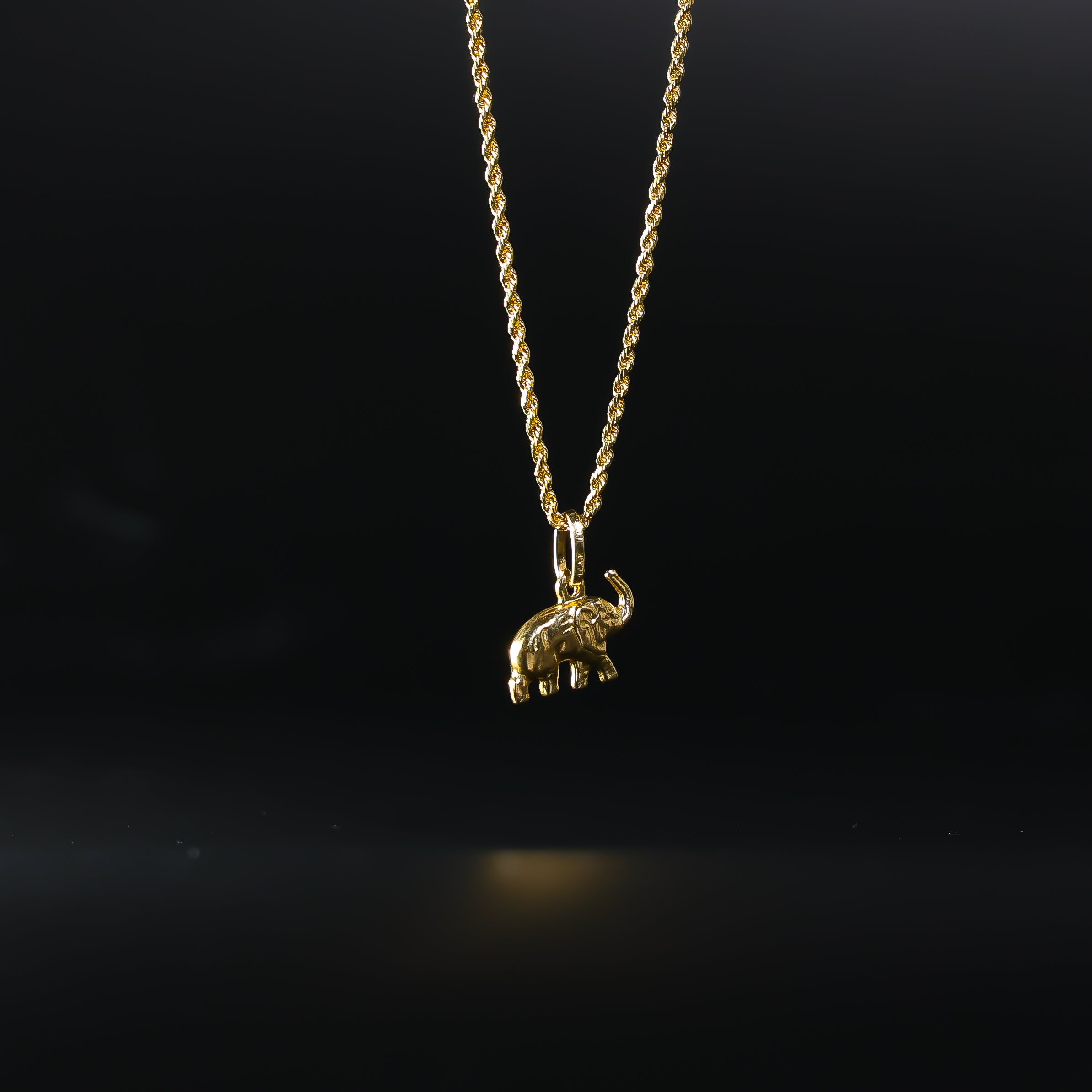 Gold Elephant Pendant Model-491 - Charlie & Co. Jewelry