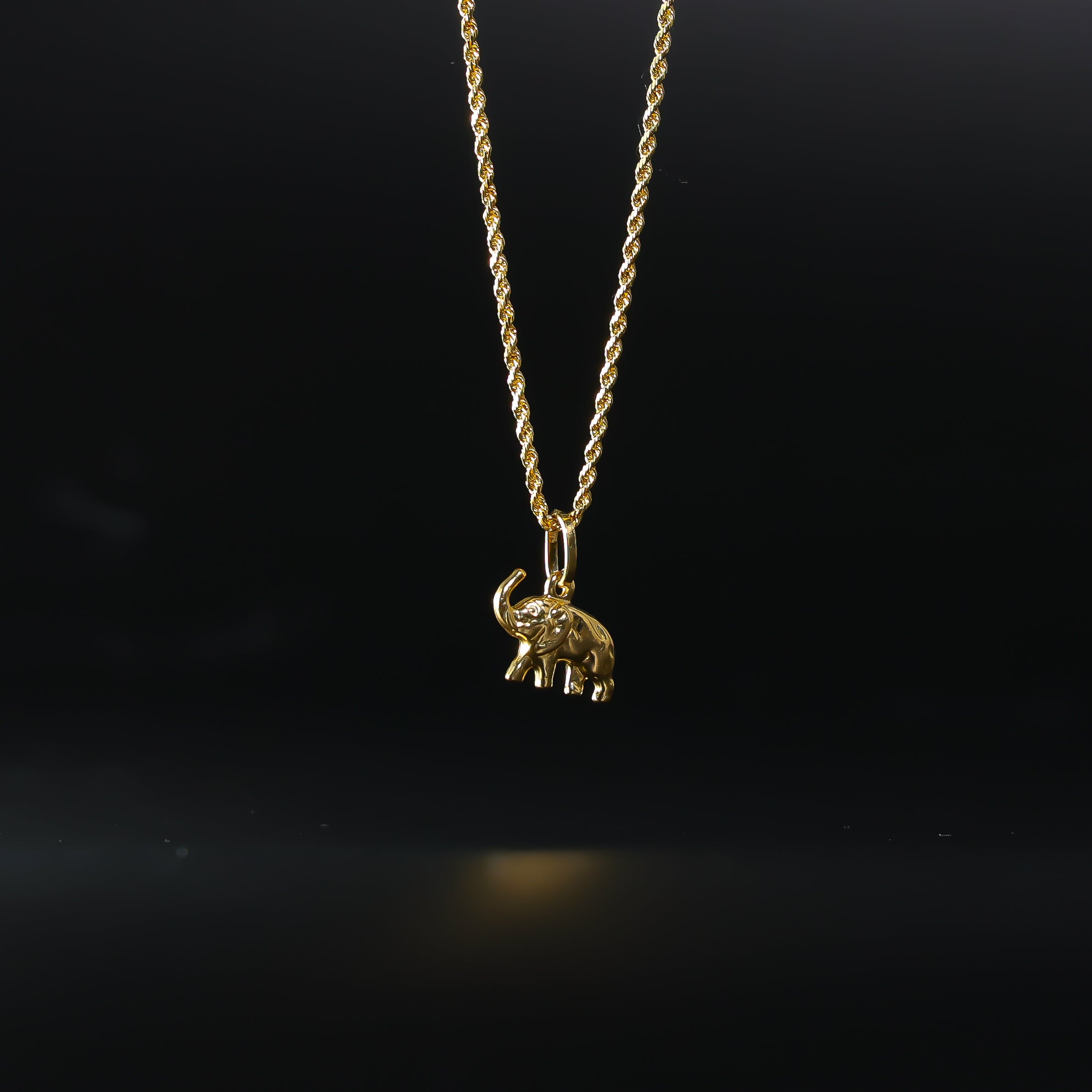 Gold Elephant Pendant Model-491 - Charlie & Co. Jewelry