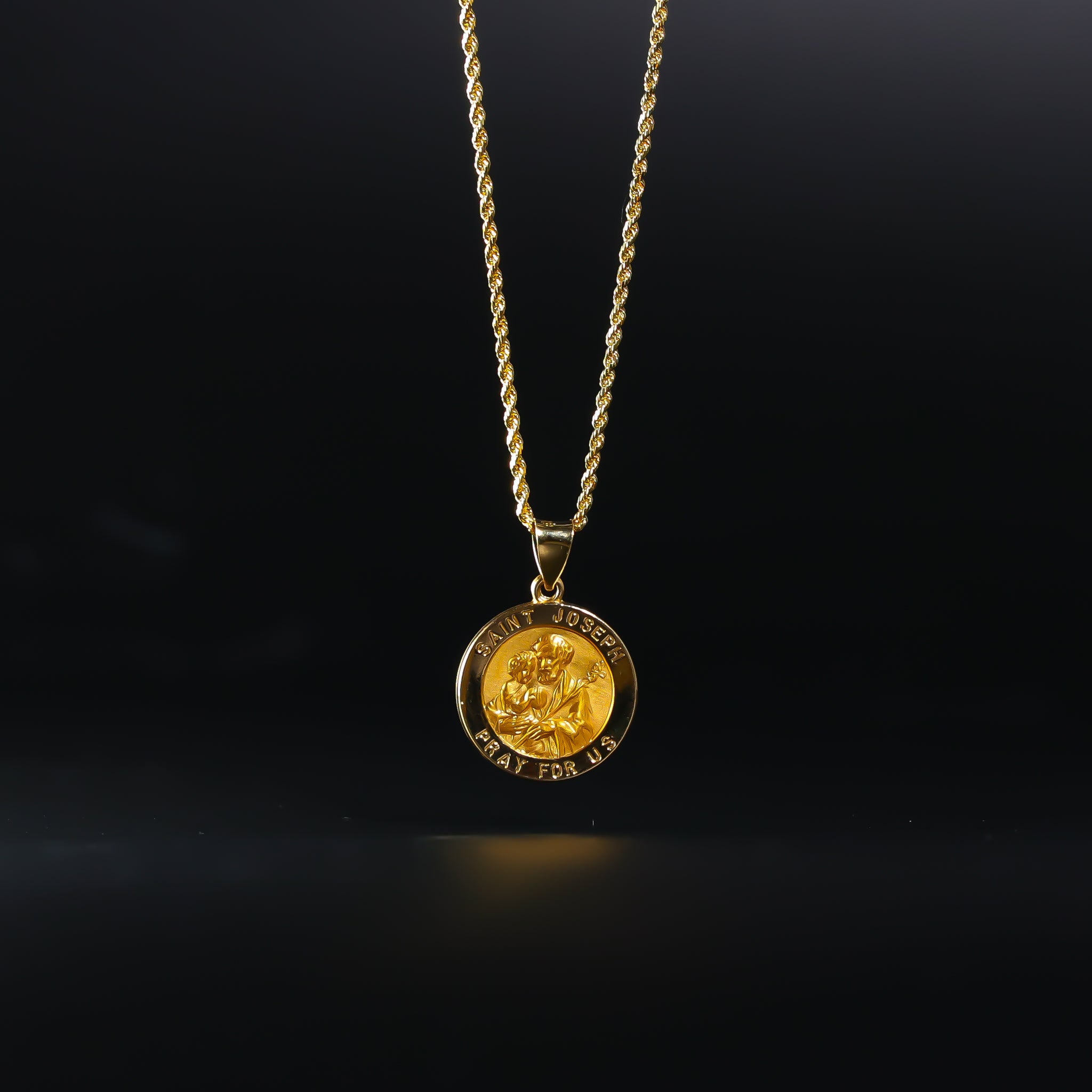 Gold Religious St. Joseph Pendant Model-1245 - Charlie & Co. Jewelry