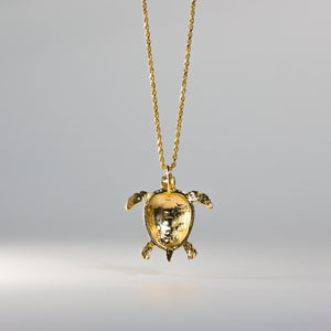 Gold Turtle Pendant Model-1683 - Charlie & Co. Jewelry