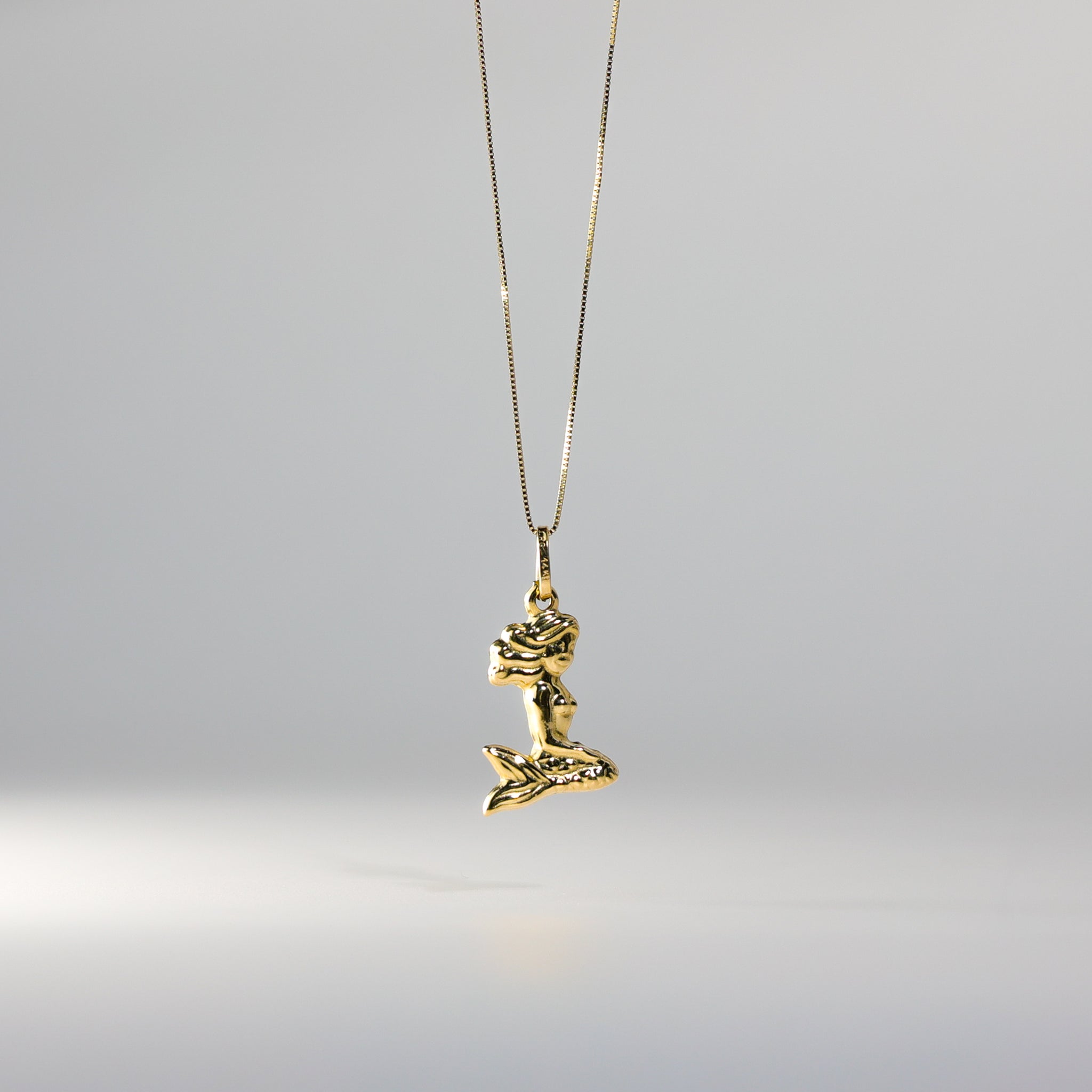 Gold Mermaid Pendant Model-1709 - Charlie & Co. Jewelry