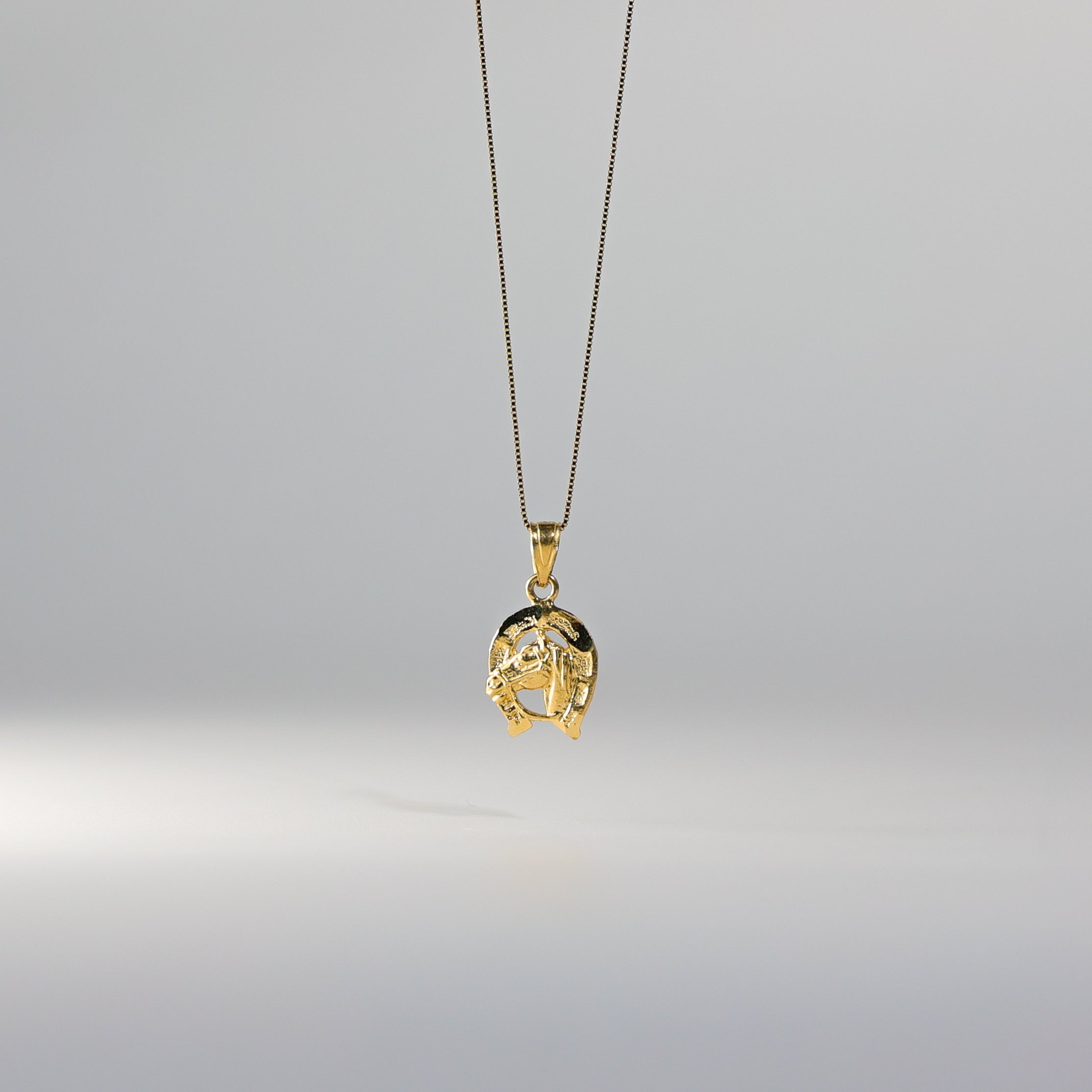 Gold Lucky Horseshoe Pendant Model-1636 - Charlie & Co. Jewelry