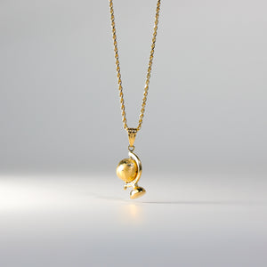 Gold Globe Pendant Model-469 - Charlie & Co. Jewelry