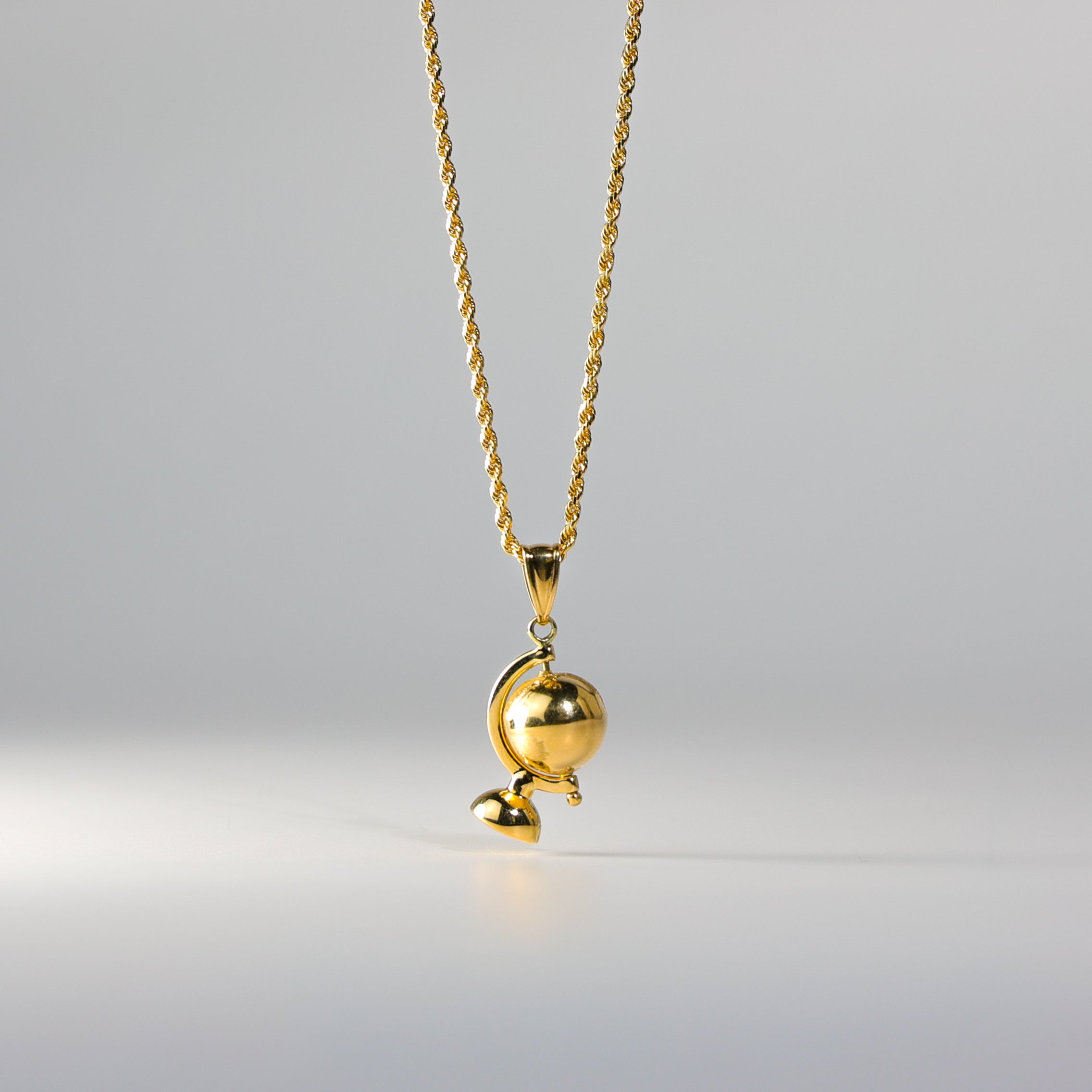 Gold Globe Pendant Model-469 - Charlie & Co. Jewelry