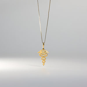 Gold Symbol of Medical SERVICE Pendant Model-1969 - Charlie & Co. Jewelry