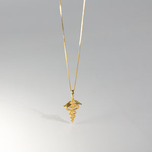 Gold Symbol of Medical SERVICE Pendant Model-1969 - Charlie & Co. Jewelry