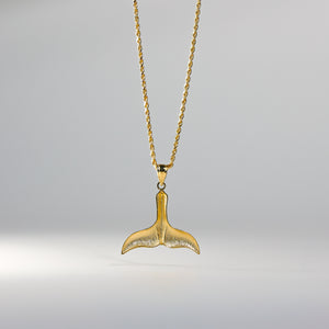 Gold Tail of Dolphin Pendant Model-1690 - Charlie & Co. Jewelry