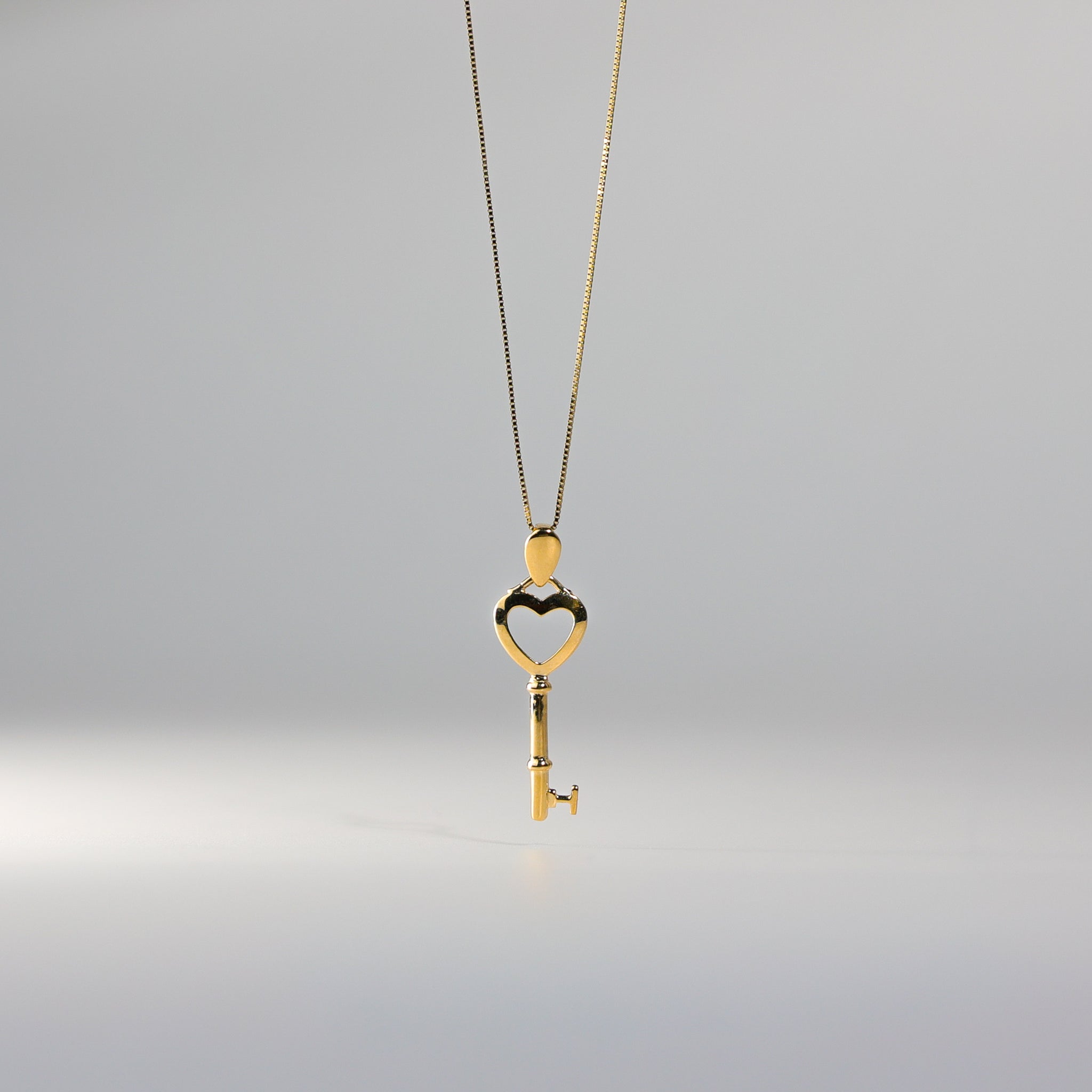 Gold Key to My Heart Pendant Model-555 - Charlie & Co. Jewelry