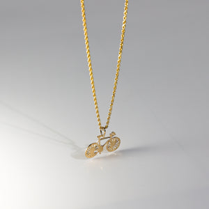 Gold Bicycle Pendant Model-2329 - Charlie & Co. Jewelry