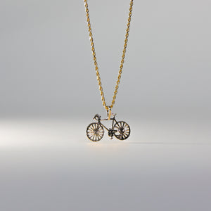 Gold Bicycle Pendant Model-2329 - Charlie & Co. Jewelry