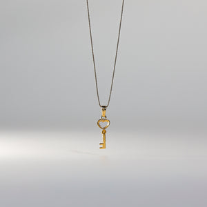 Gold Key To My Heart Pendant Model-468 - Charlie & Co. Jewelry