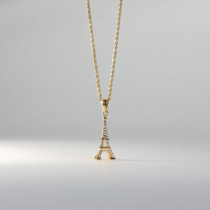 Gold Paris Eiffel Tower Pendant Model-757 - Charlie & Co. Jewelry